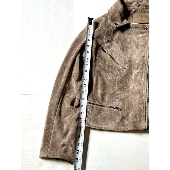 BLANKNYC Beige Suede Leather Moto Jacket Women's Size Medium - Picture 3 of 6